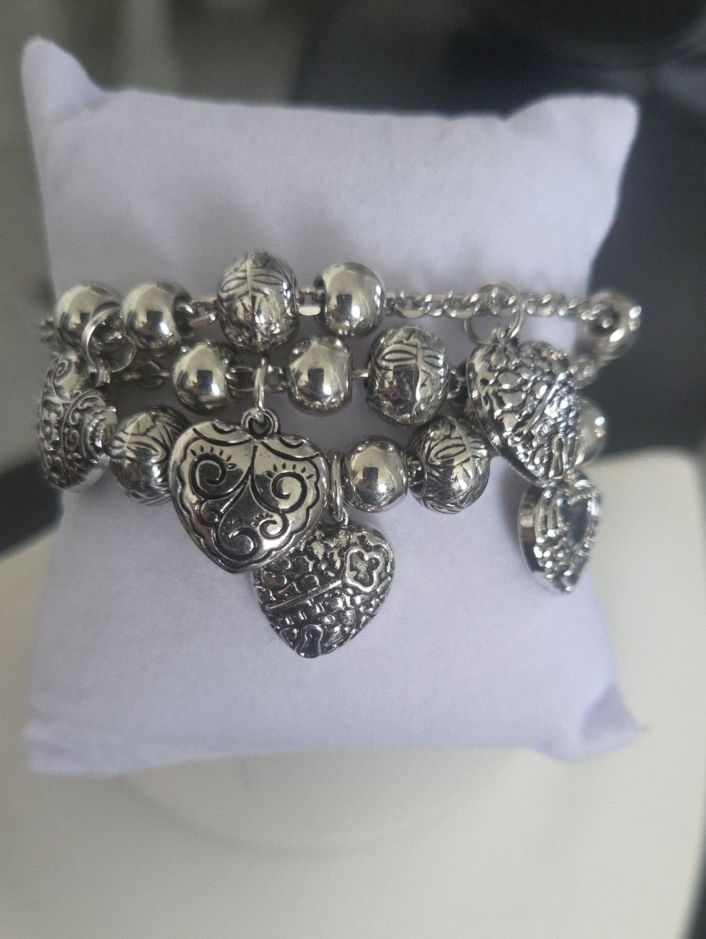 Paparazzi Romantic Relationship Silver Bracelet NWT
